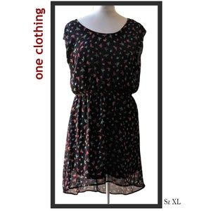 One Clothing Sweet Career Dress Hi-Lo Birds! Sz XL